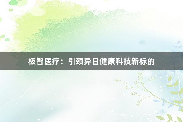 极智医疗：引颈异日健康科技新标的